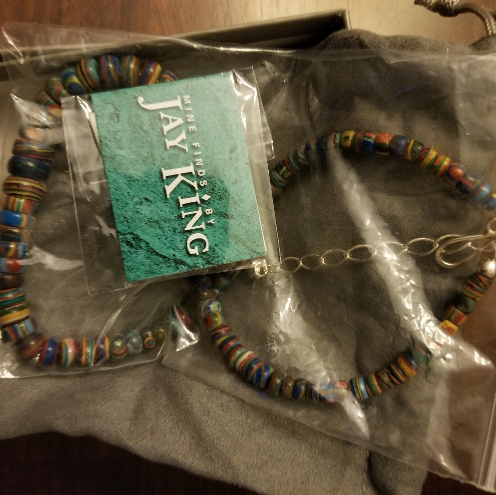 Jay King rainbow Calsilica Necklace